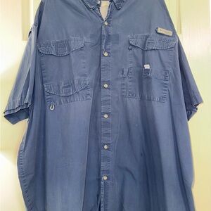 Columbia Men's Denim Blue Button Down Shirt